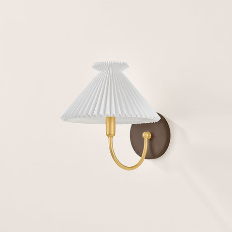 Acacia Accent Contemporary Pleated Shade Sconce Wall Light
