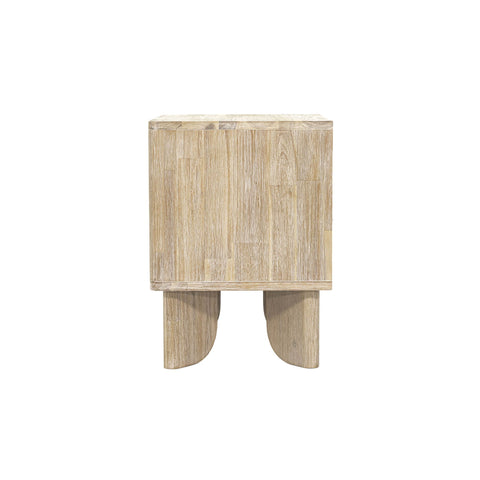 LH Imports Haru Modern Fluted Geometric Nightstand