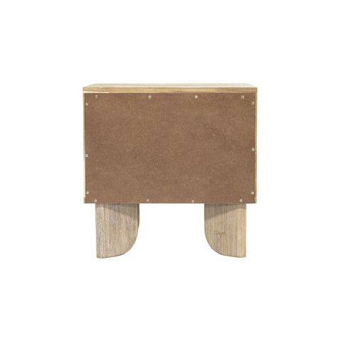 LH Imports Haru Modern Fluted Geometric Nightstand