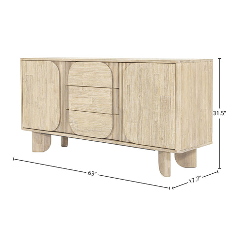 Haru Contemporary Washed Sideboard Cabinet