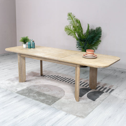 LH Imports Haru Extendable Curved Dining Table