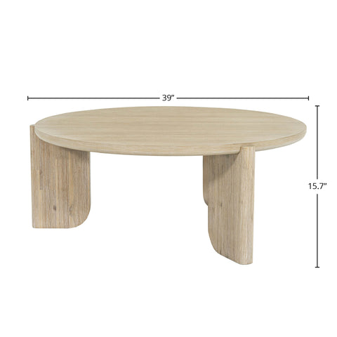 LH Imports Haru Timeless Minimalist Round Coffee Table - 39 W