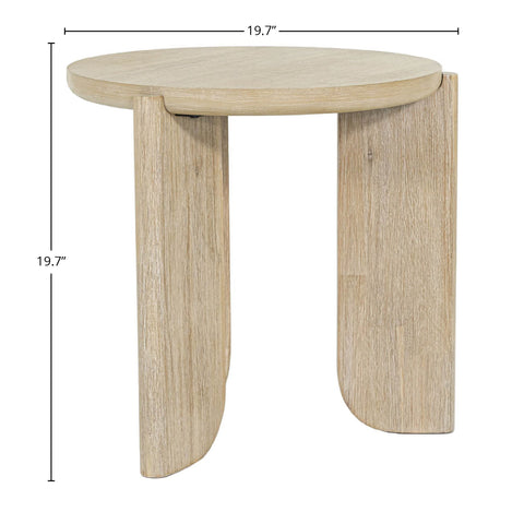 Haru Minimalist Curved Wood Center Table