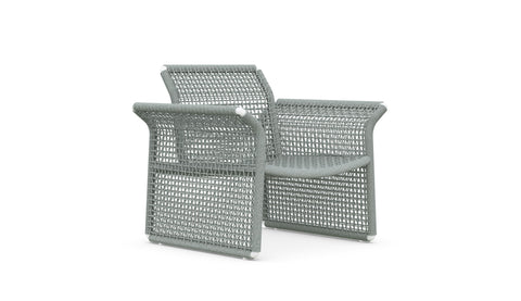 Havana Modern Club Lounge Chair with Woven Slat Back