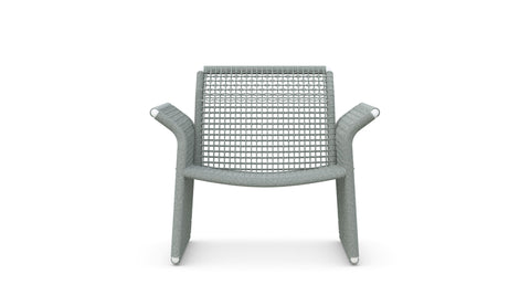Havana Modern Club Lounge Chair with Woven Slat Back
