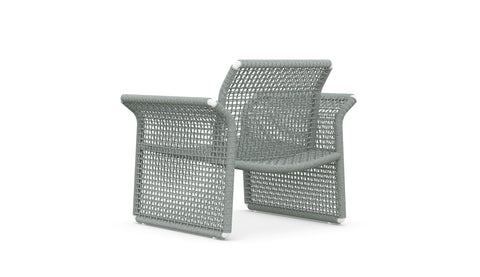 Havana Modern Club Lounge Chair with Woven Slat Back