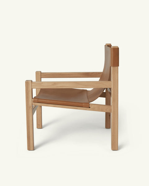 Henrik Timeless Minimalist Oak Lounge Chair