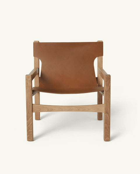 Henrik Timeless Minimalist Oak Lounge Chair