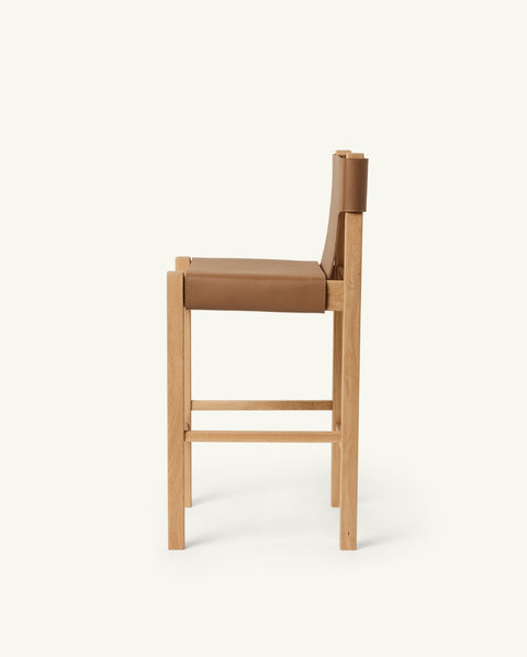 Henrik Timeless Minimalist High Back Open Counter Stool