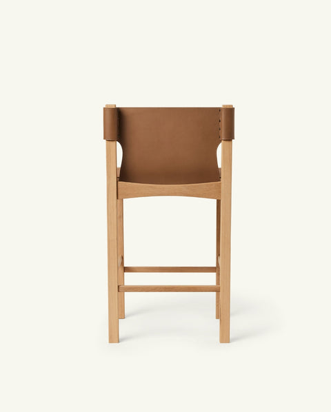 Henrik Timeless Minimalist High Back Open Counter Stool