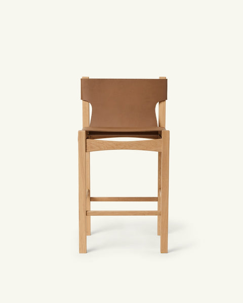 Henrik Timeless Minimalist High Back Open Counter Stool