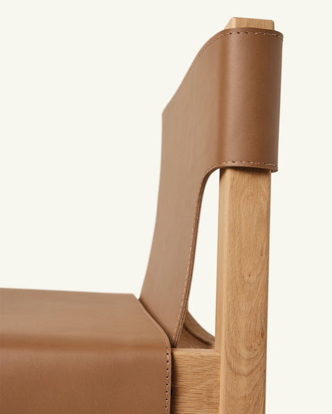Henrik Timeless Minimalist High Back Open Counter Stool