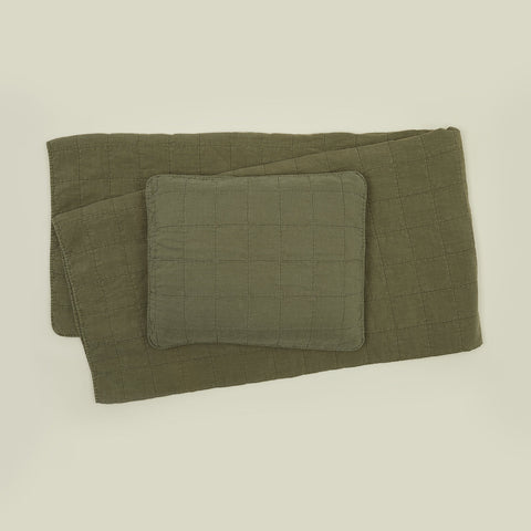 SIMPLE LINEN QUILT - OLIVE