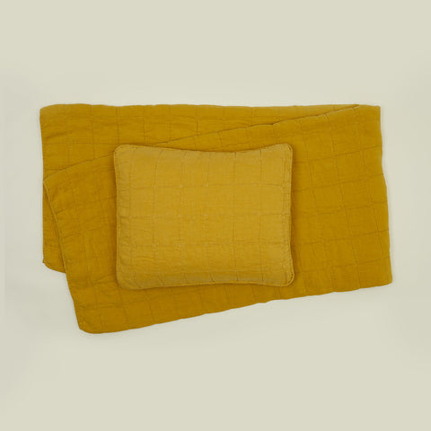 SIMPLE LINEN QUILT - MUSTARD