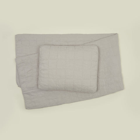 SIMPLE LINEN QUILT - LIGHT GREY