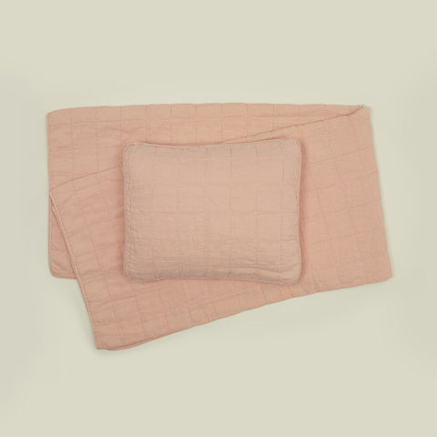 SIMPLE LINEN QUILT - BLUSH