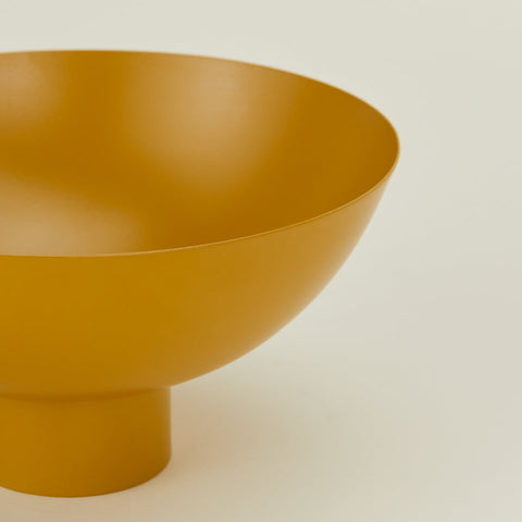 ESSENTIAL FOOTED BOWL - MUSTARD