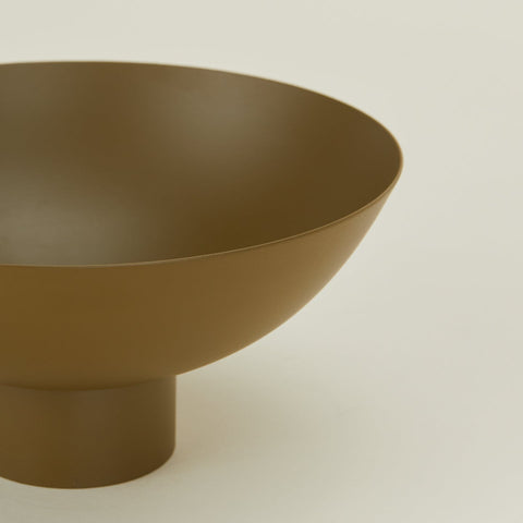 ESSENTIAL FOOTED BOWL - OLIVE