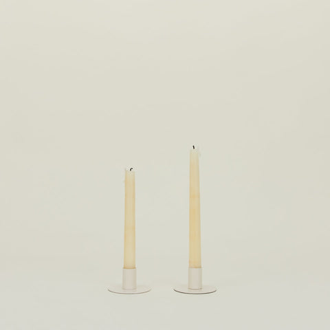 ESSENTIAL METAL CANDLE HOLDERS, SET OF 2 - IVORY