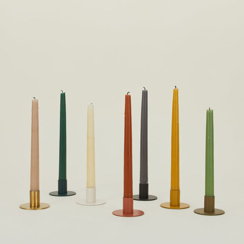 ESSENTIAL METAL CANDLE HOLDERS, SET OF 2 - BLACK