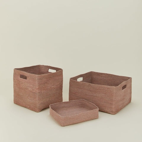 ESSENTIAL WOVEN STORAGE - BLUSH