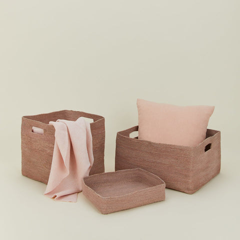 ESSENTIAL WOVEN STORAGE - BLUSH