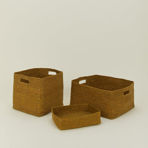 ESSENTIAL WOVEN STORAGE - MUSTARD