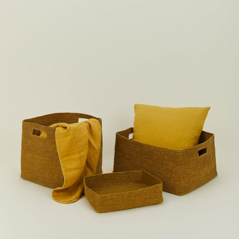 ESSENTIAL WOVEN STORAGE - MUSTARD