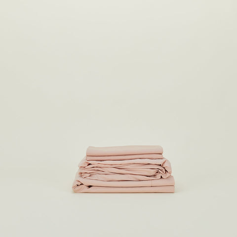 ESSENTIAL PERCALE SHEET SET - BLUSH
