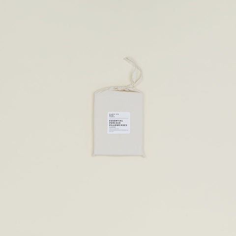 ESSENTIAL PERCALE PILLOWCASES - IVORY