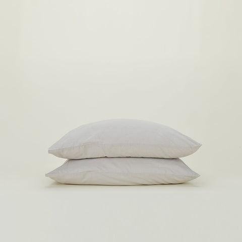 ESSENTIAL PERCALE PILLOWCASES - LIGHT GREY
