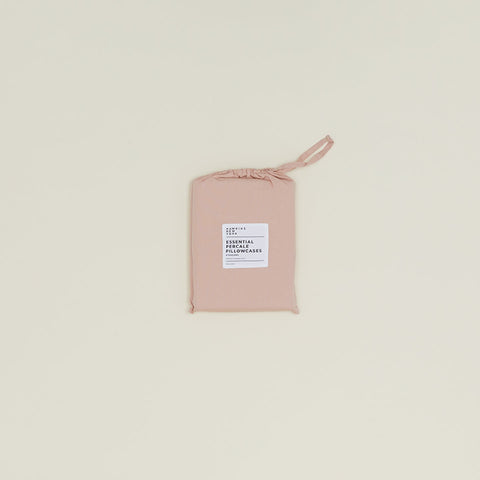 ESSENTIAL PERCALE PILLOWCASES - BLUSH