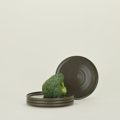 Everyday Minimalist Stoneware Glazed Dinner Plate Set