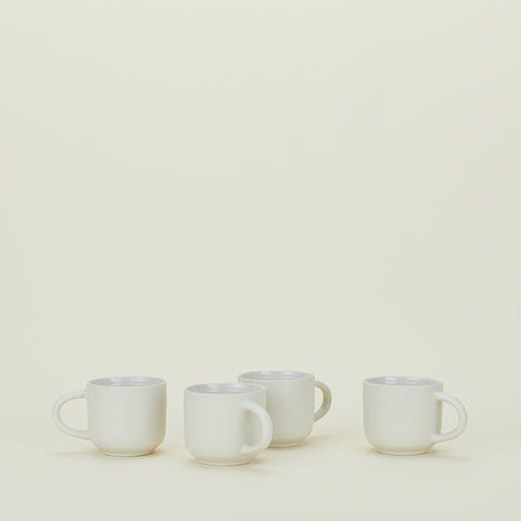 Hawkins New York Everyday Minimalist Stoneware Mug in Matte Cream - Set of 4