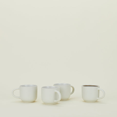 Hawkins New York Everyday Minimalist Stoneware Mug in Matte Cream - Set of 4