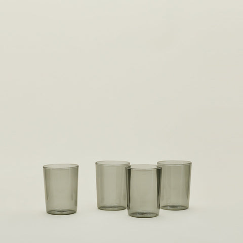 ESSENTIAL GLASSWARE - SET OF 4, SMOKE