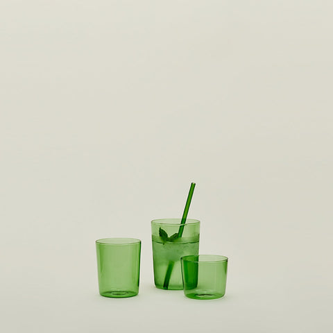 Hawkins New York Everyday Modern Minimalist Green Glassware - Set of 4