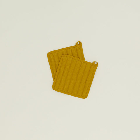 SIMPLE LINEN POT HOLDERS - SET OF 2