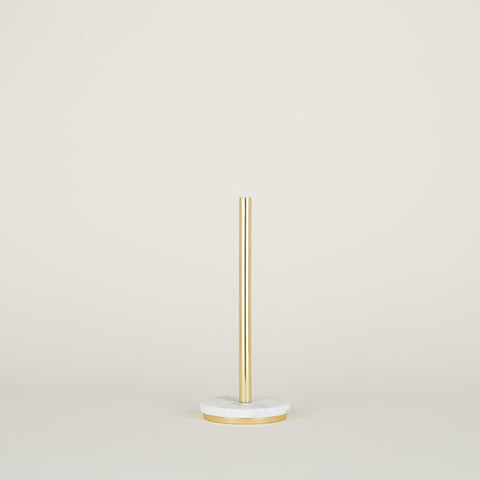 SIMPLE MARBLE + BRASS PAPER TOWEL HOLDER