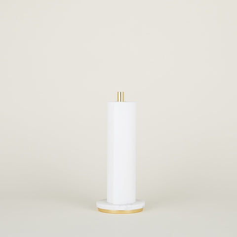 SIMPLE MARBLE + BRASS PAPER TOWEL HOLDER