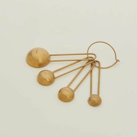 SIMPLE MEASURING SPOONS - BRASS