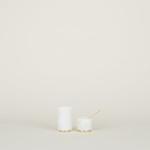 SIMPLE MARBLE SUGAR + SALT DISH