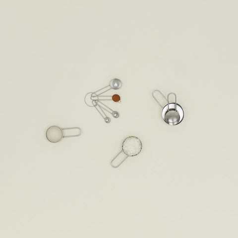SIMPLE MEASURING SPOONS - SILVER