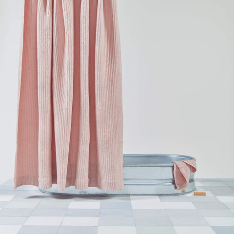 SIMPLE WAFFLE SHOWER CURTAIN