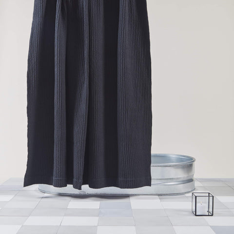 SIMPLE WAFFLE SHOWER CURTAIN
