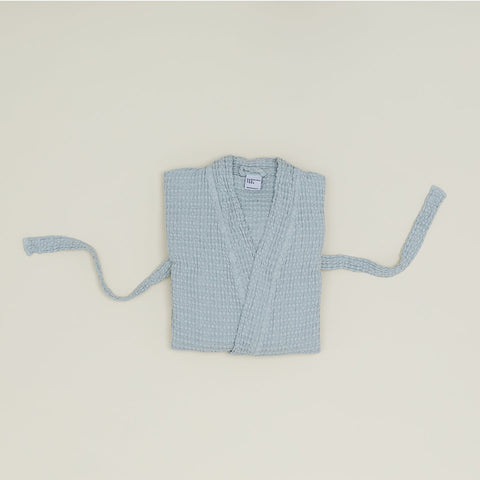 SIMPLE WAFFLE BATHROBE - SKY