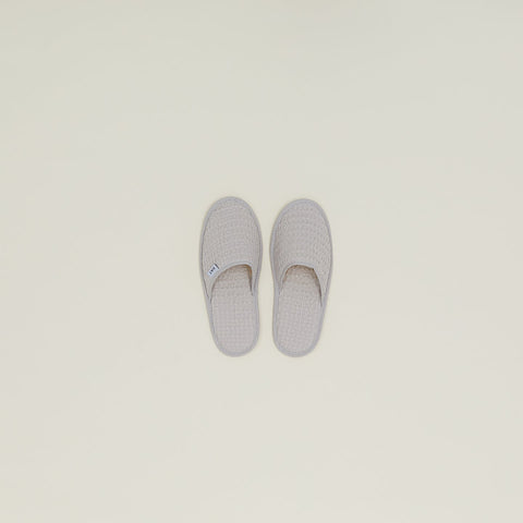 SIMPLE WAFFLE SLIPPERS - LIGHT GREY