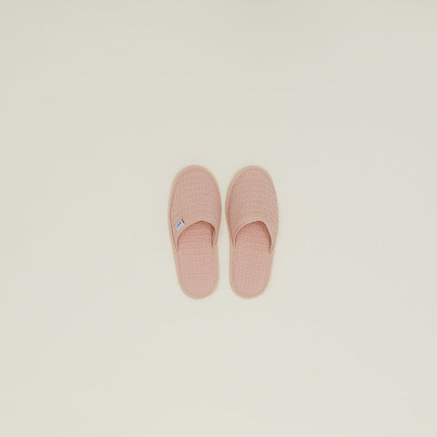 SIMPLE WAFFLE SLIPPERS - BLUSH