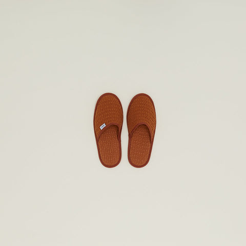 SIMPLE WAFFLE SLIPPERS - TERRACOTTA