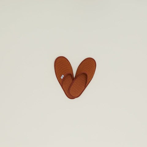 SIMPLE WAFFLE SLIPPERS - TERRACOTTA